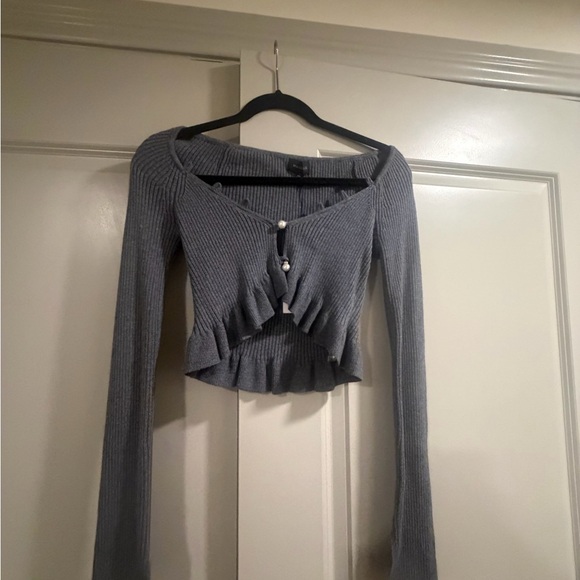MAJORELLE Gray Ribbed Sweater - Picture 2 of 2